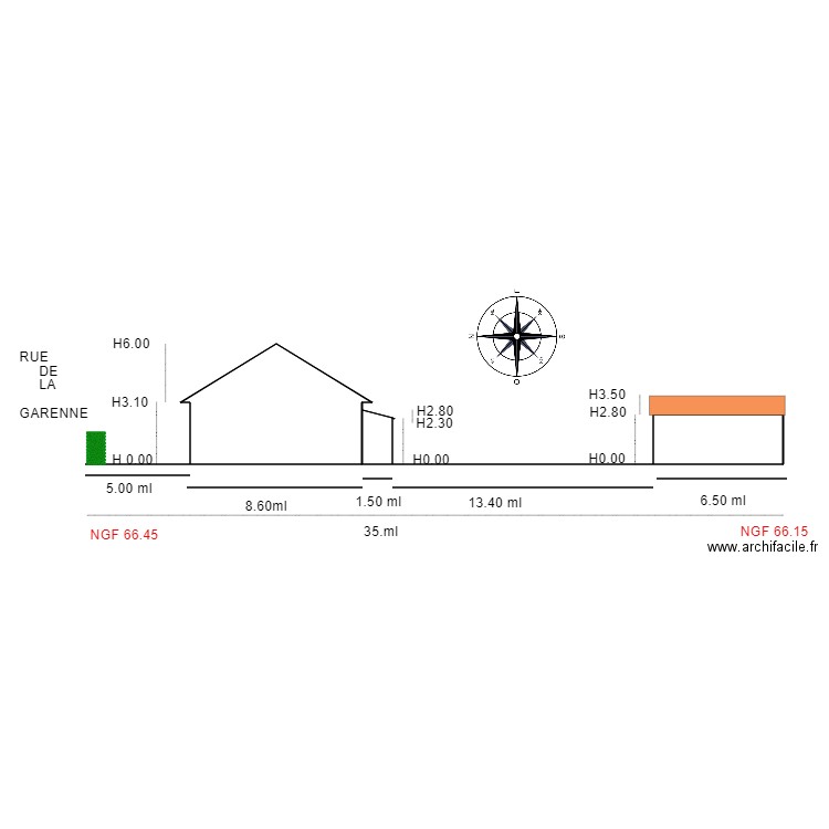 PLAN   EN COUPE. Plan de 0 pièce et 0 m2
