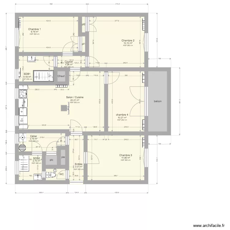 appartement renovation v12 20200514. Plan de 