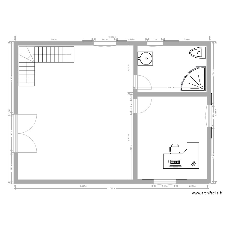 ETAGE ATELIER. Plan de 0 pièce et 0 m2