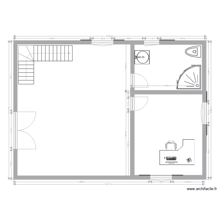 ETAGE ATELIER. Plan de 
