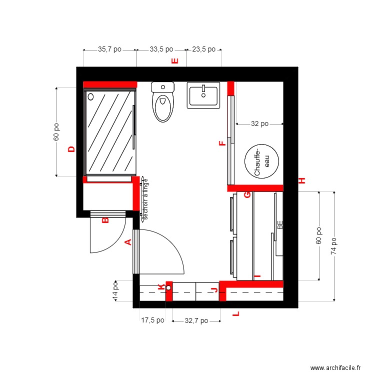 Laroche. Plan de 0 pièce et 0 m2