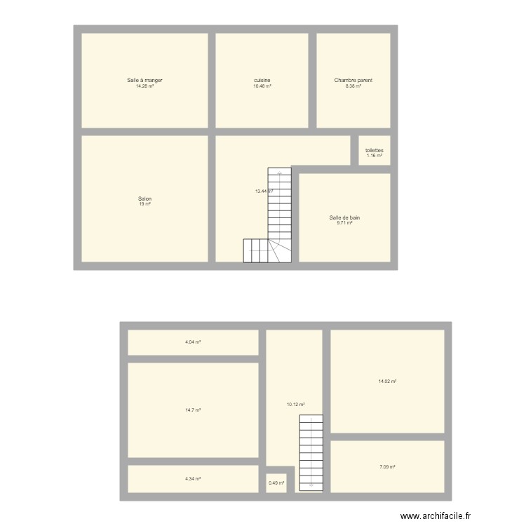 maison. Plan de 0 pièce et 0 m2