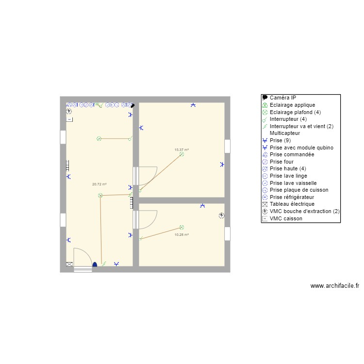 Plan appartement 1. Plan de 0 pièce et 0 m2