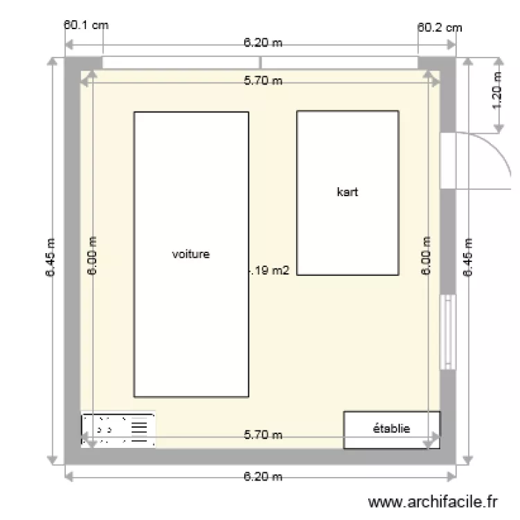nouveau garage. Plan de 