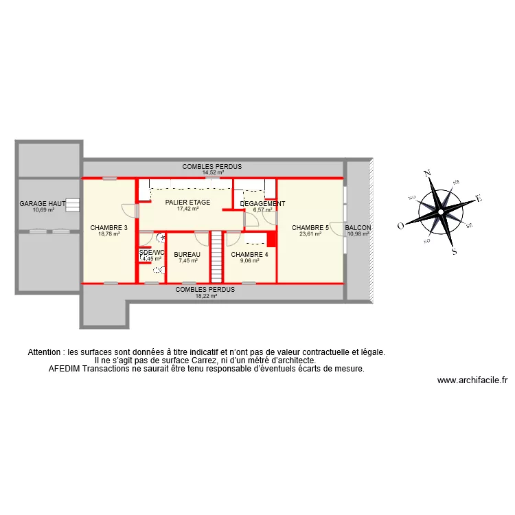BI 6653 ETAGE. Plan de 