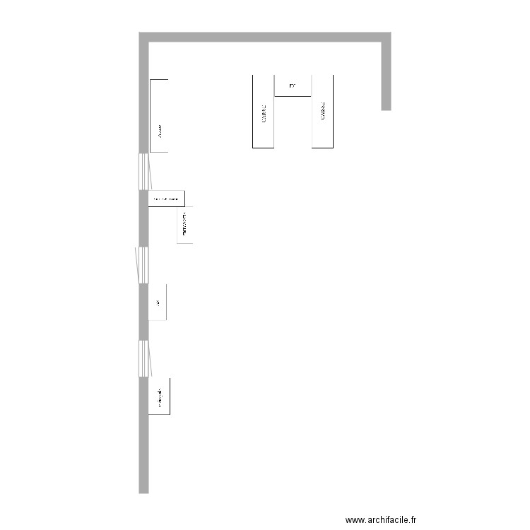 caisse. Plan de 0 pièce et 0 m2