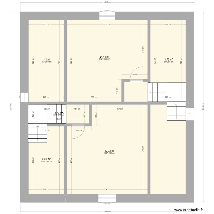 SIALA RDC 3. Plan de 6 pièces et 90 m2