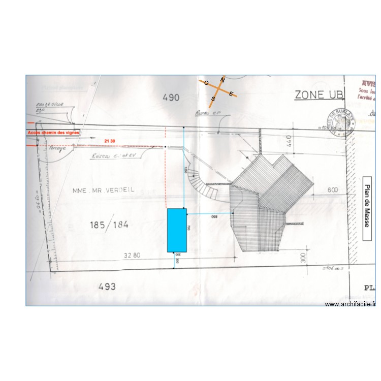 Plan der masse piscine. Plan de 0 pièce et 0 m2