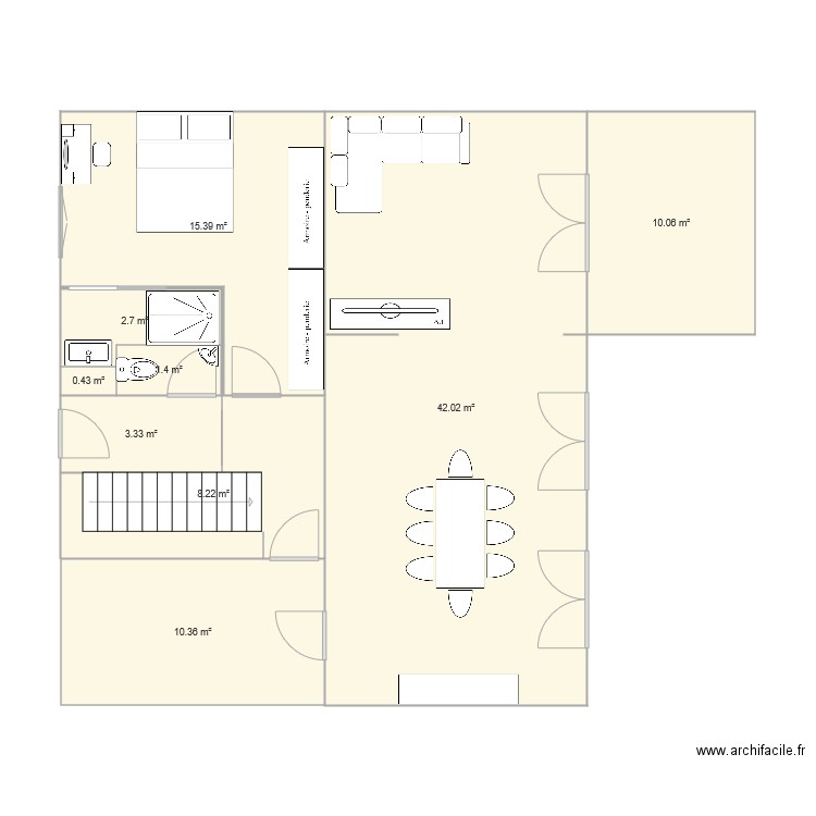 Rdc Maison. Plan de 0 pièce et 0 m2