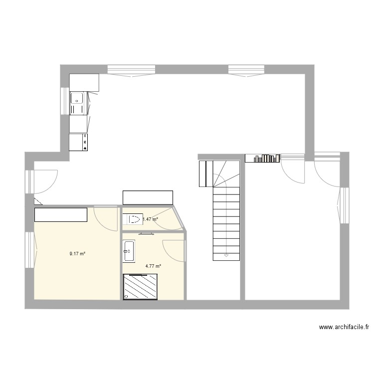 plan sous sol. Plan de 0 pièce et 0 m2