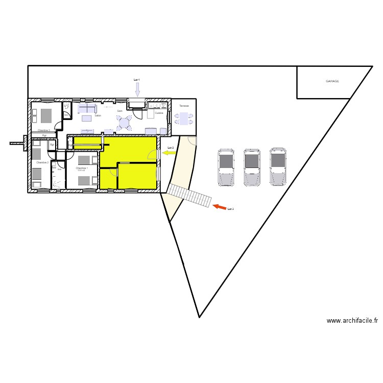 POLI 24 ter PROJET TER. Plan de 12 pièces et 102 m2