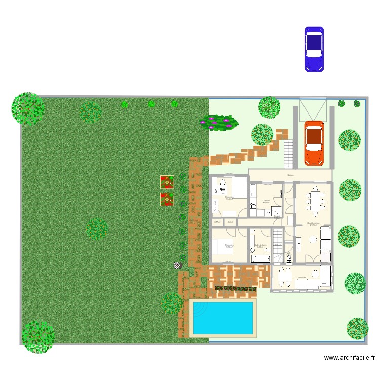 maison. Plan de 0 pièce et 0 m2