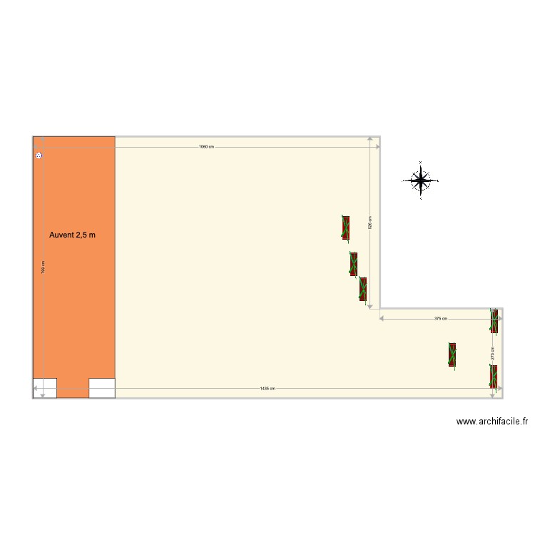 Terrasse LAMARQUE. Plan de 1 pièce et 95 m2