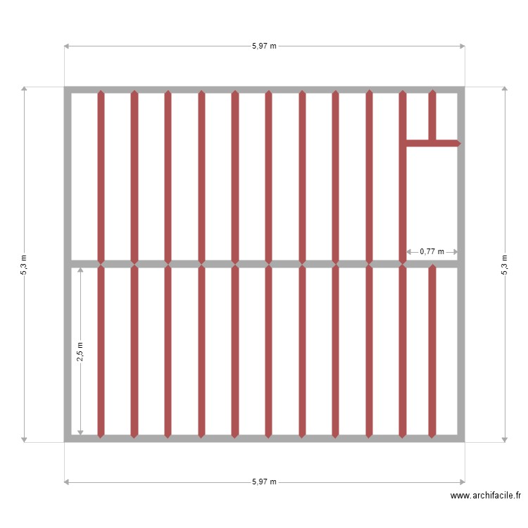 charpente 1er etage bati I. Plan de 0 pièce et 0 m2