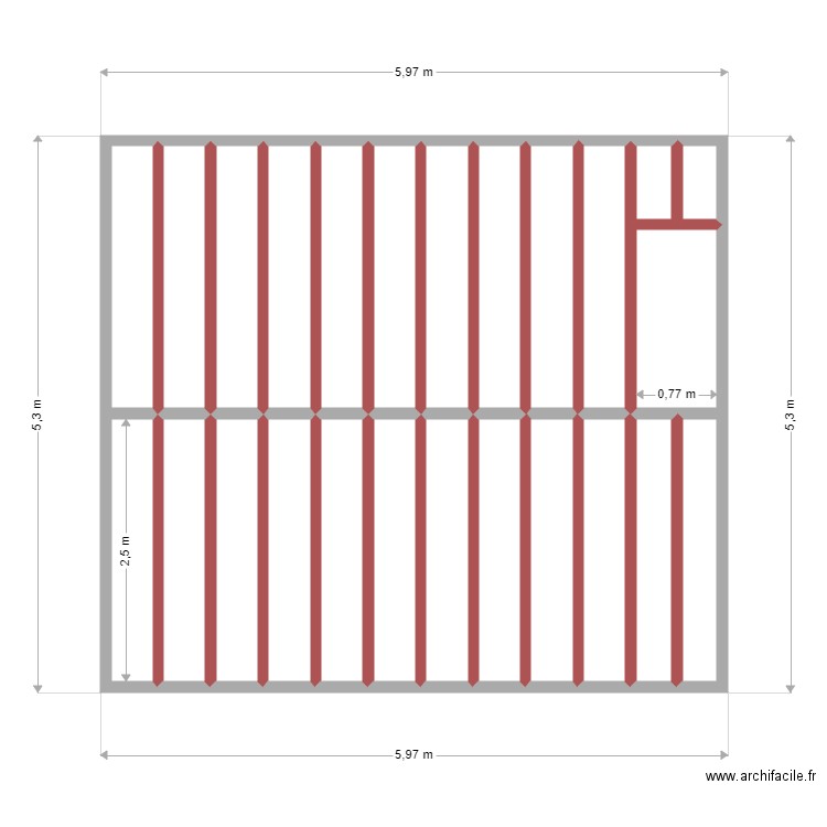 charpente 1er etage bati I. Plan de 0 pièce et 0 m2