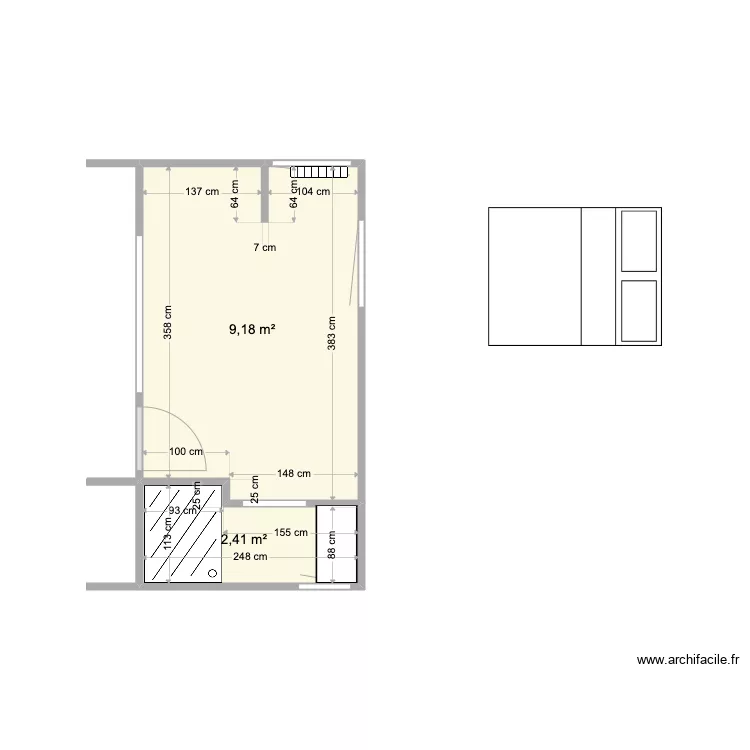 chambre manu finalV2 sans meuble. Plan de 