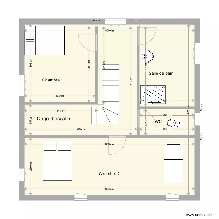 1ER &Eacute;TAGE MUMU. Plan de 