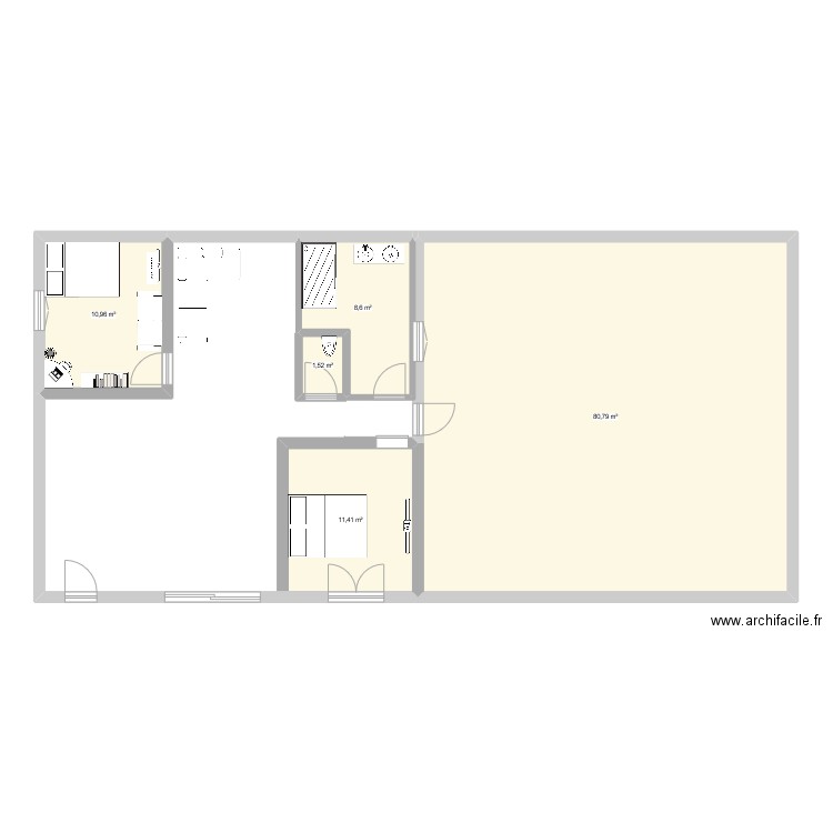 lucie1. Plan de 5 pièces et 113 m2