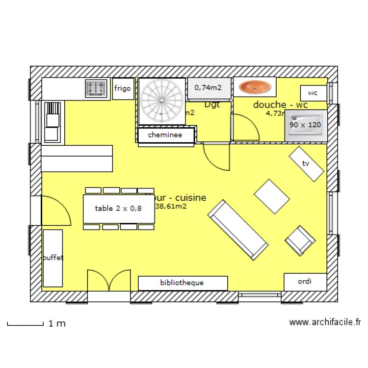 Mas Gauzin RdC4. Plan de 0 pièce et 0 m2