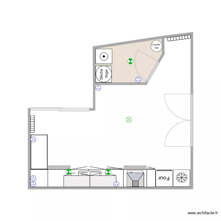 Osse plan cuisine. Plan de 