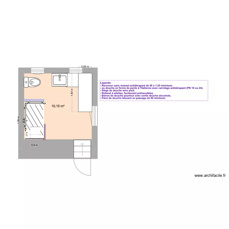 Devillers ap. Plan de 1  et 10 m²
