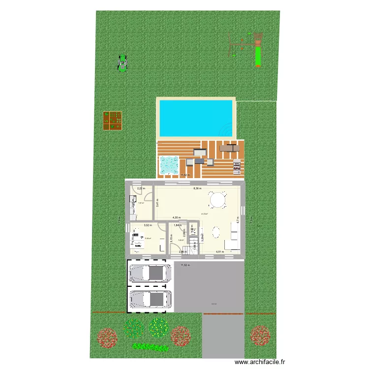 Herne V2. Plan de 12  et 137 m²