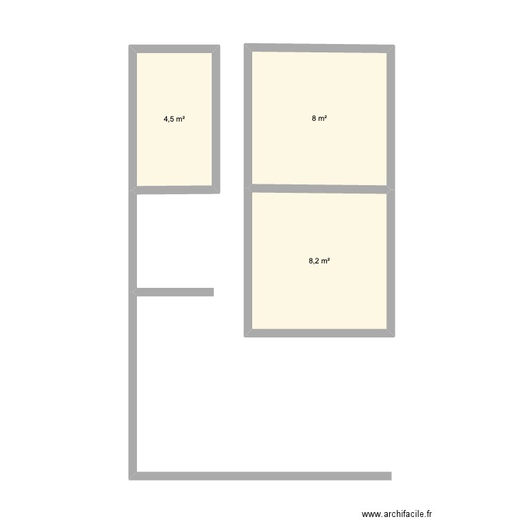 a finir avec piscine. Plan de 3 pièces et 21 m2