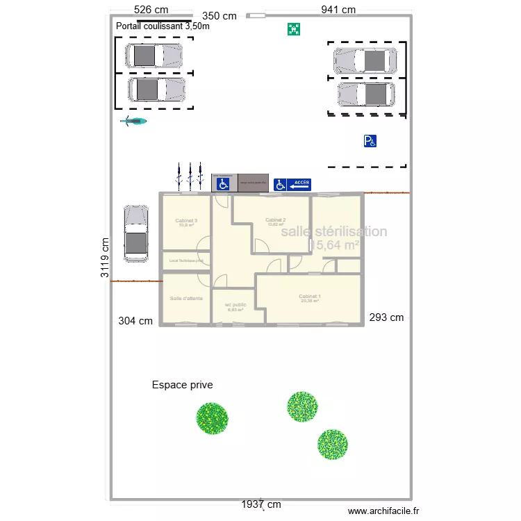 plan masse stationnement. Plan de 