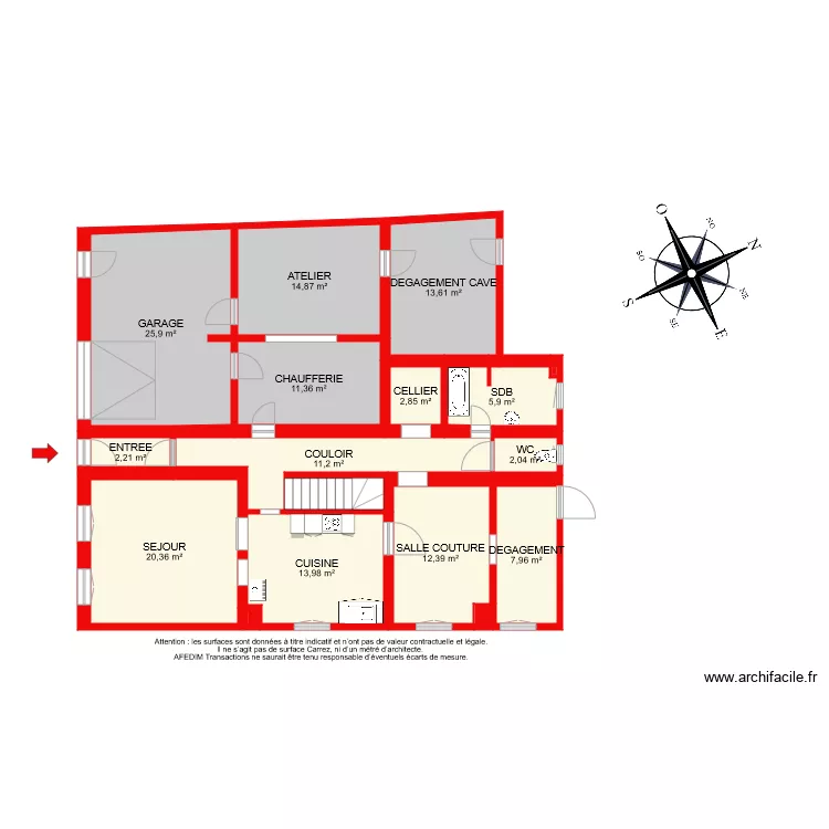 BI 7970 RDC. Plan de 