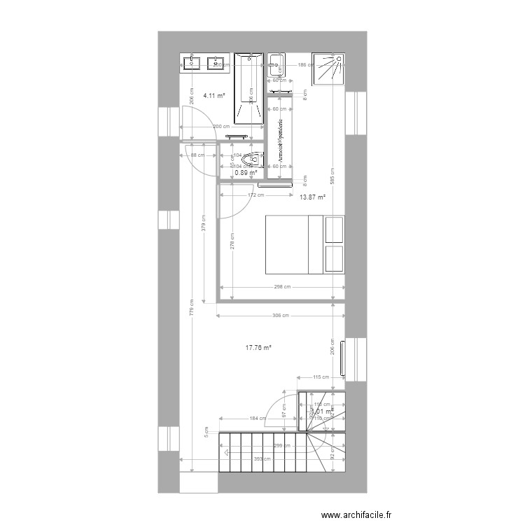 Rochet étage projet 2. Plan de 0 pièce et 0 m2