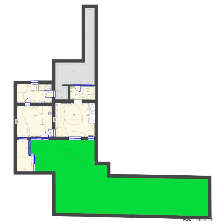 walls and plumber. Plan de 0 pièce et 0 m2