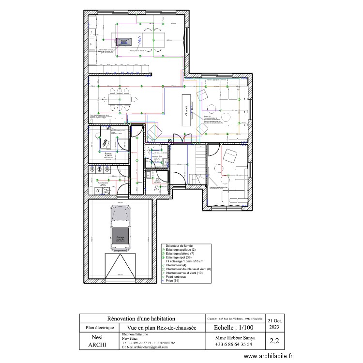 Sanya . Plan de 8 pièces et 181 m2