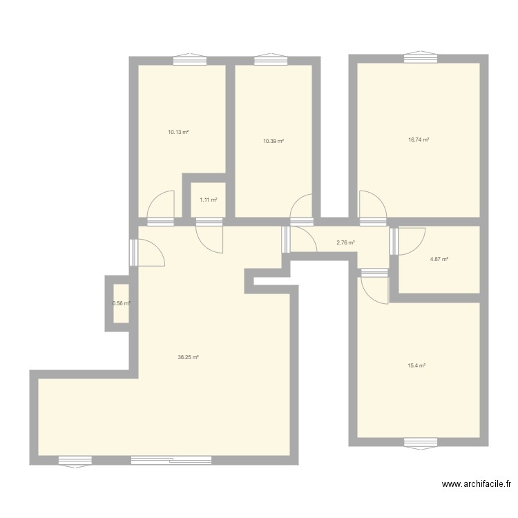 Appartement test 1. Plan de 0 pièce et 0 m2