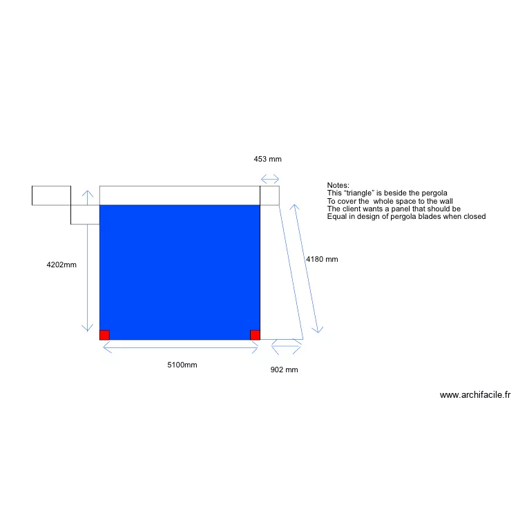 P&eacute;rgola Filipe Ferreira. Plan de 