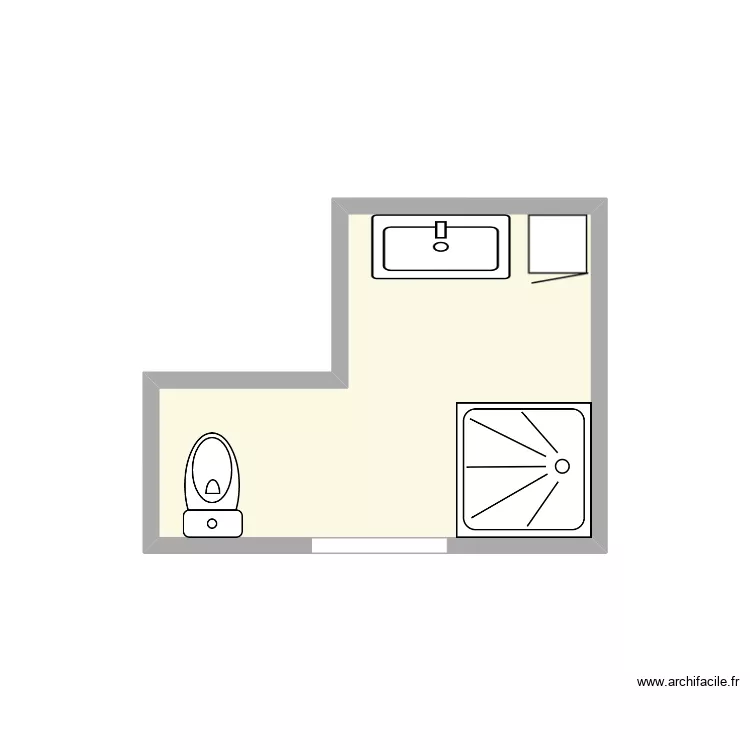 Buissez SDB existant. Plan de Buissez SDB existant. Plan de