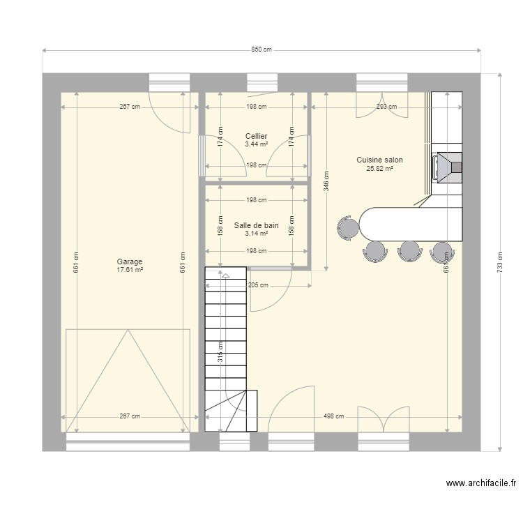 arnault rdc. Plan de 0 pièce et 0 m2