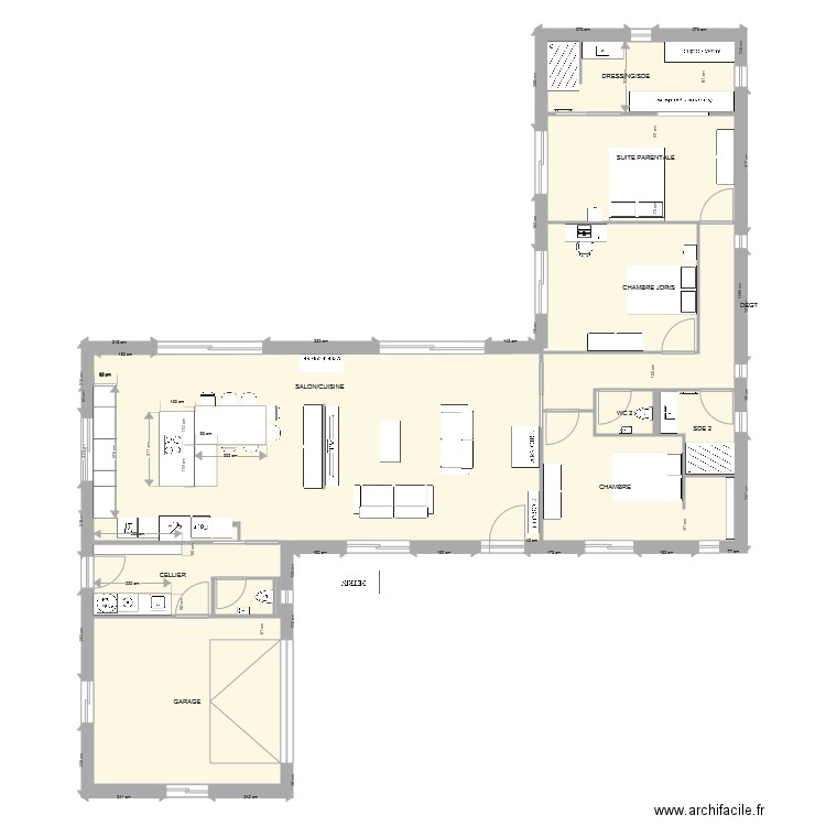 plan cotations exactes 1. Plan de 0 pièce et 0 m2