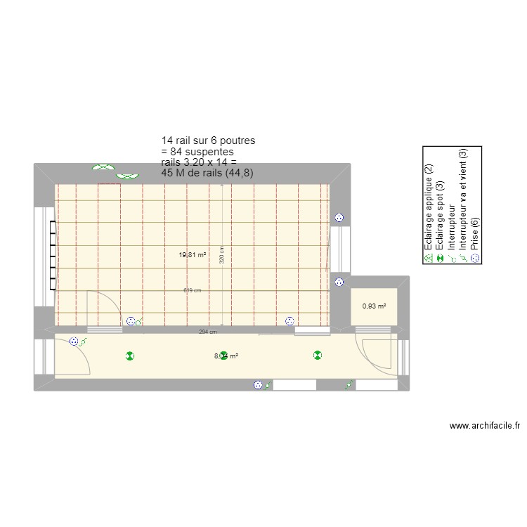 Salle de bain Charmes 3.0. Plan de 3 pièces et 29 m2