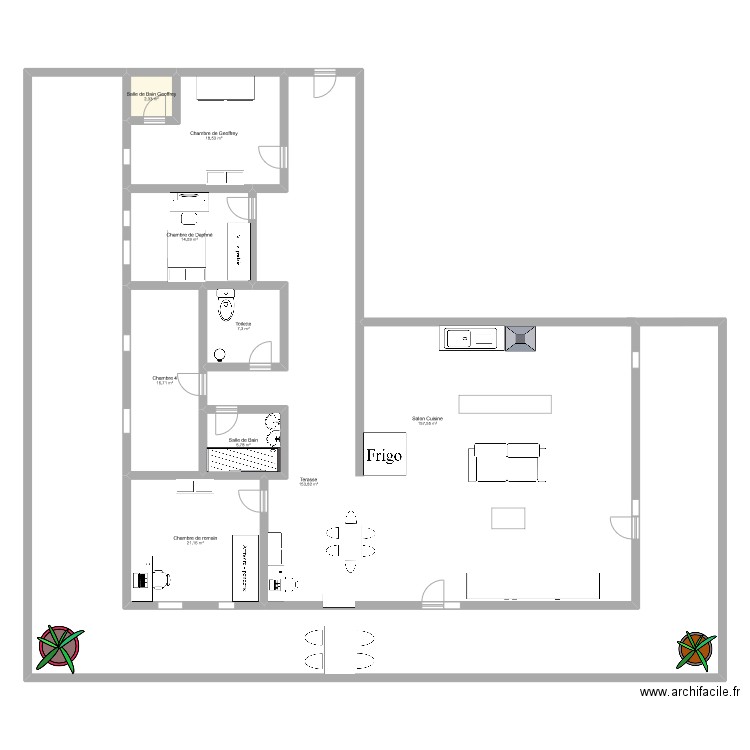 goya. Plan de 9 pièces et 397 m2