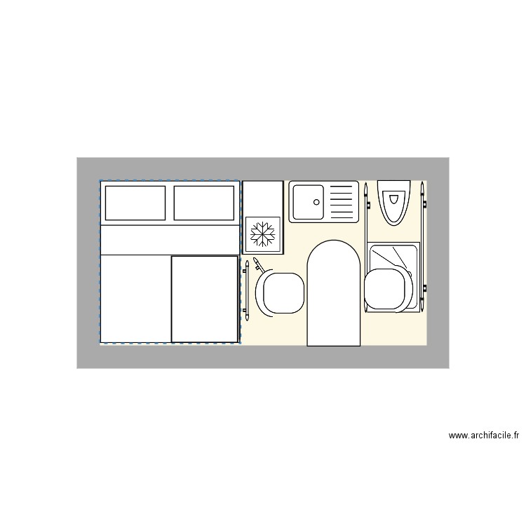 Aménagement van. Plan de 0 pièce et 0 m2