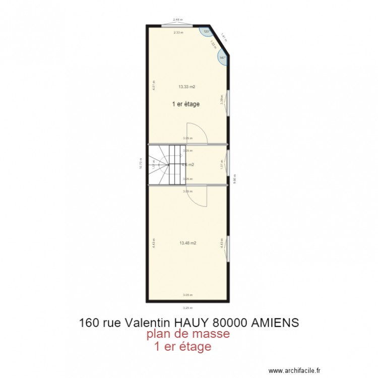 plan de masse 160 Valentin Hauy 80000 AMIENS 1er étage. Plan de 0 pièce et 0 m2