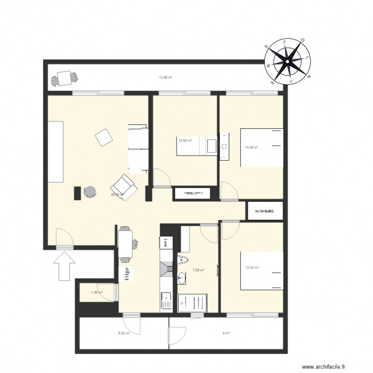 F4 Parc Bèlvédère . Plan de 0 pièce et 0 m2