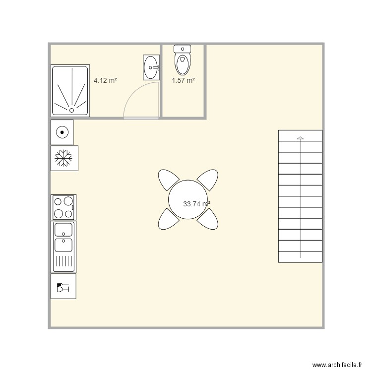 Les couts M2 bas (implantation 1). Plan de 0 pièce et 0 m2