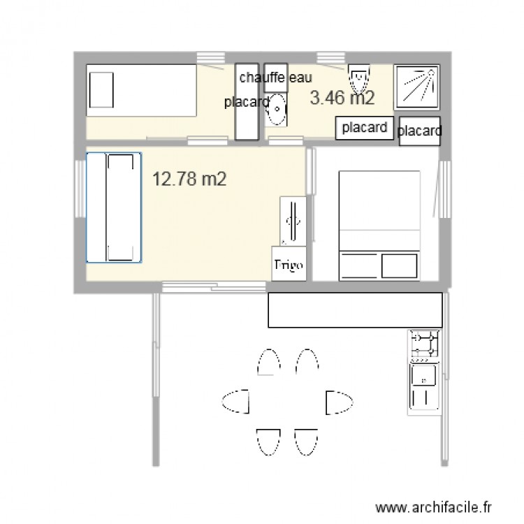 mobil home version 2. Plan de 0 pièce et 0 m2