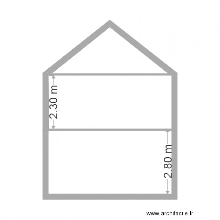 Coupe Gite Chambre. Plan de 0 pièce et 0 m2