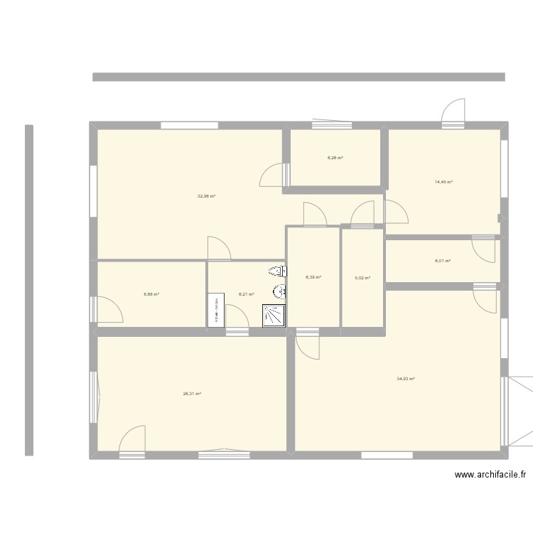 Labo evolution 3. Plan de 10 pièces et 147 m2