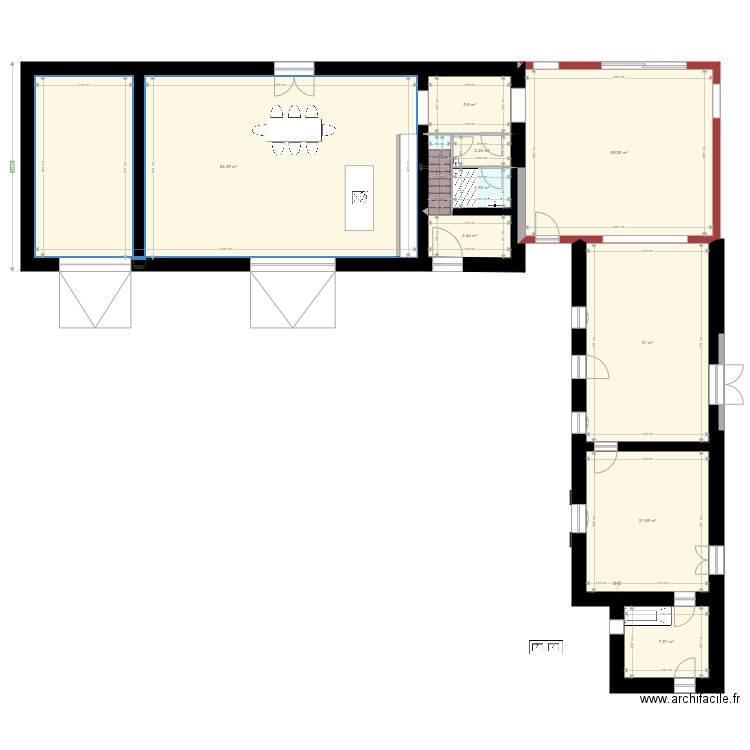 plan RDC Golshani 2e version. Plan de 0 pièce et 0 m2