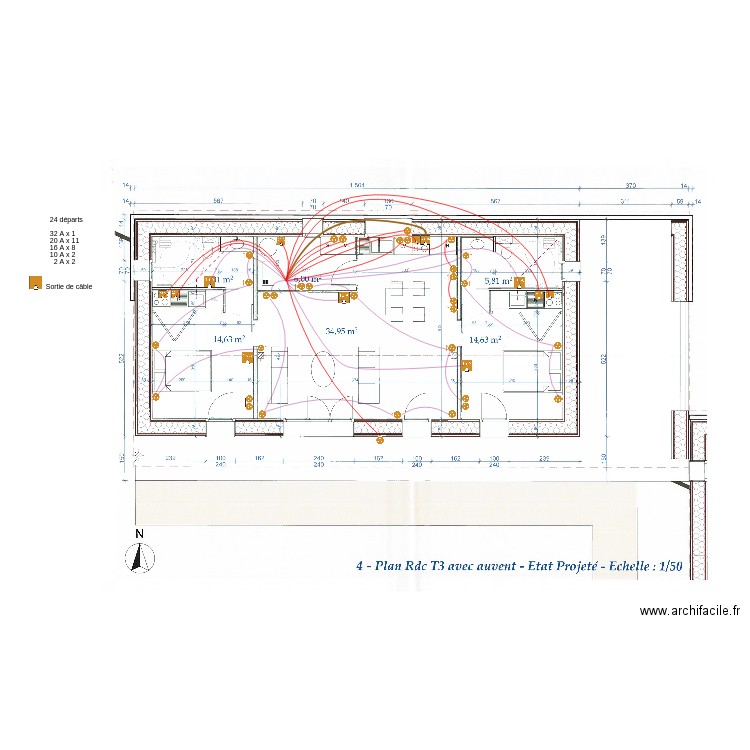 courants fort sci portes. Plan de 0 pièce et 0 m2