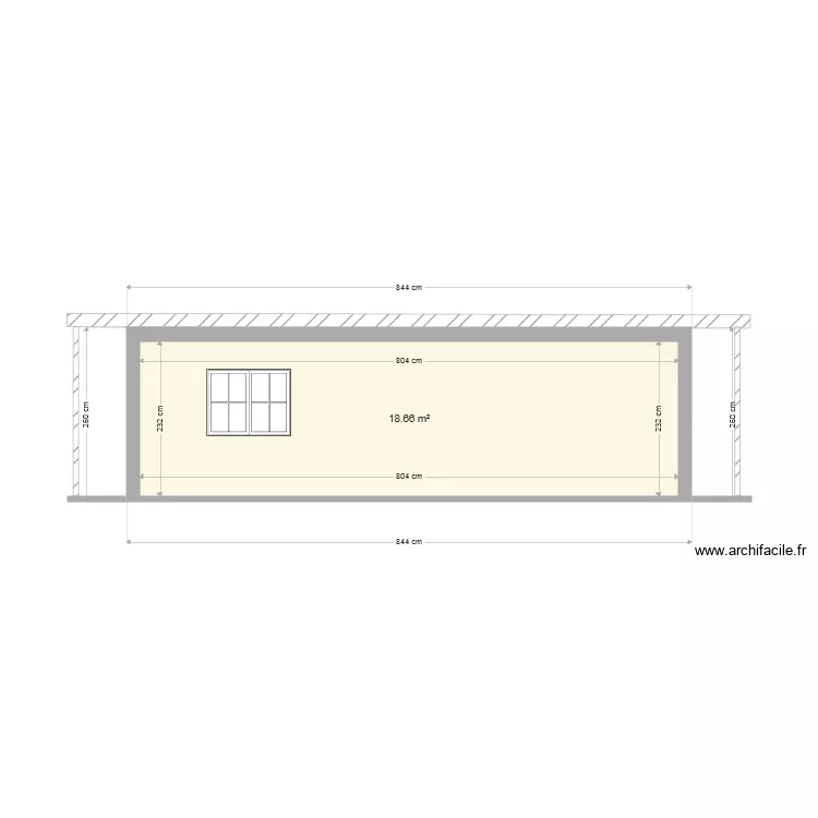 vue garage. Plan de 