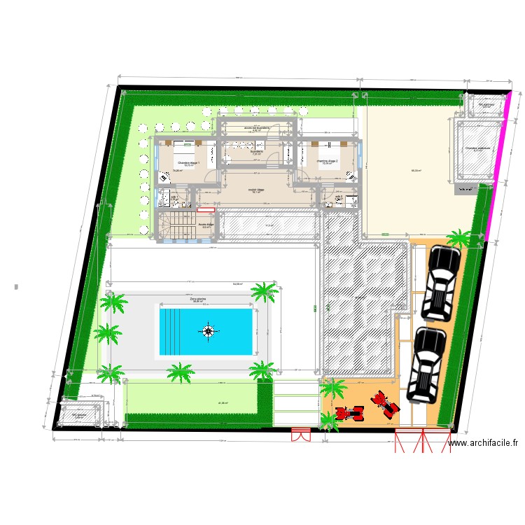Somone Option 1 Etage. Plan de 20 pièces et 504 m2
